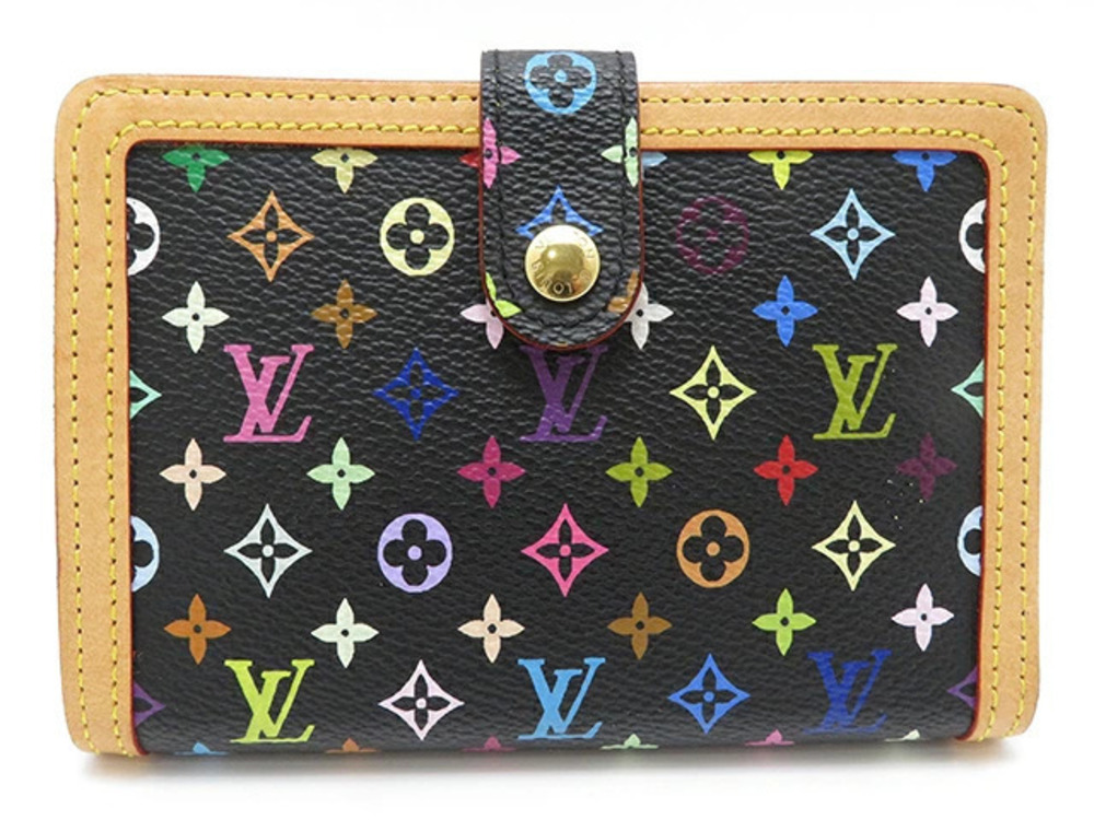 LOUIS VUITTON Wallet Accessories Portefeuille Viennois Multicolor Noir Black